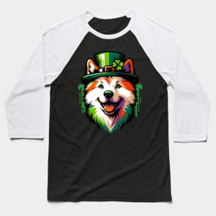 Hokkaido Dog Celebrates Saint Patrick's Day Baseball T-Shirt